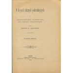 CZARTORYSKI Zygmunt - O drogach żelaznych podrzędniejszych i najodpowiedniejszej szerokości toru dróg żelaznych wąskotorowych [1895]