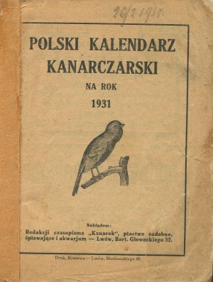 Polish canary calendar for 1931
