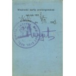 Bicycle card for the right to ride a bicycle on the public roads of the Republic of Poland, issued in Krakow on June 28, 1928.