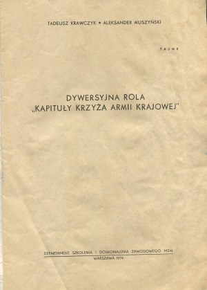 KRAWCZYK Tadeusz, MUSZYŃSKI Aleksander - The diversionary role of the 