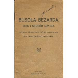 ZARYCHTA Apoloniusz - Busola Bézarda. Opis i sposób użycia [Grodno 1920]