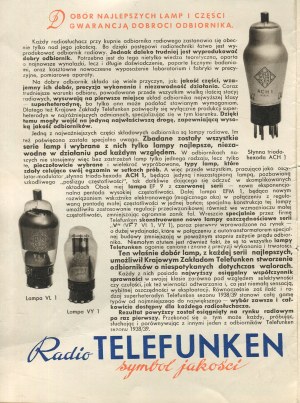 My favorite Telefunken radio receiver. Advertising catalog [1938-1939] [designed by Atelier Girs-Barcz].