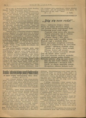 Gazeta ludowa. The magazine of the Polish rural people in Lithuania. Number 11-12 of December 25, 1919 [Vilnius].