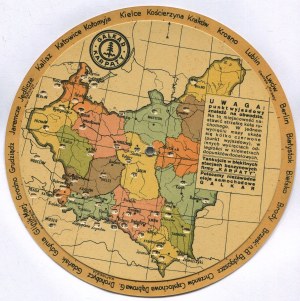 Rotary road map of Poland by Galkar Karpaty [ca. 1939].