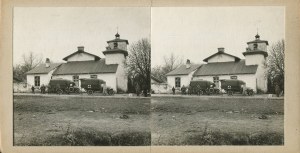 [stereoscopic photograph] Sanitary car stop [World War I].