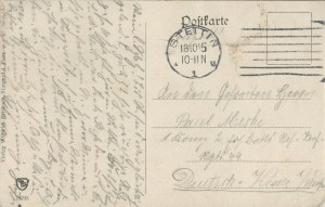 [Postcard] Stargard (Stargard in Pommern). Am Weidensteig. River Ina [1915].