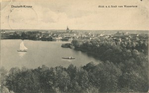 [Postcard] Walcz (Deutsch Krone). View of the city from the water tower (Blick a. d. Stadt vom Wassertrum) [1915].