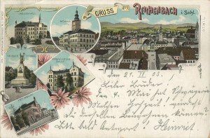 [Postcard] Dzierżoniów. Greetings (Gruss aus Reichenbach) [1903].