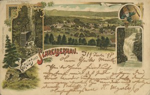 [Postcard] Szklarska Poreba. Greetings (Gruss aus Schreiberhau) [1898].