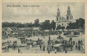 [Postcard] Minsk Mazowiecki. Market square during the fair [1929].