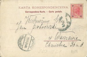 [Postcard] A fragment of a decoration from a ball on the Nile, arranged by students of the Kraków Academy of Fine Arts [1904].