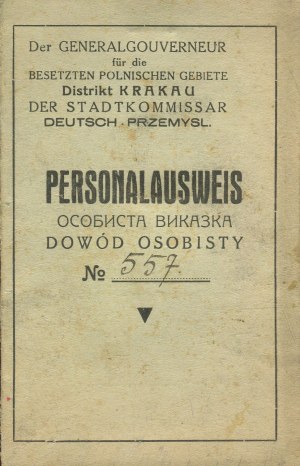 Personalausweis (identity card) [Przemyśl 1940].