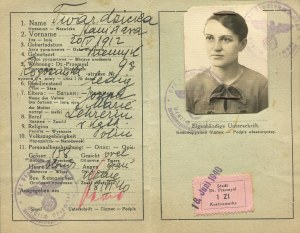 Personalausweis (identity card) [Przemyśl 1940].