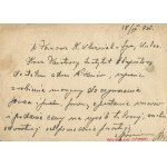 Post card with company correspondence. Boleslaw Gorski, Przemyśl. Warehouse of textile goods, linen, silks [1936].