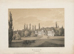 [Lithograph] ORDA Napoleon - Molodov (Grodno Governorate). Palace built by Szymon Skirmunt about three miles from Pinsk [1875].