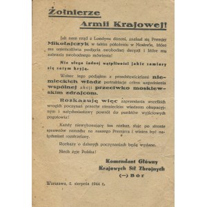 [ulotka niemiecka] Żołnierze Armii Krajowej! [1944]