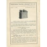 Katalog reklamowy prostowników i aparatów anodowych marki Philips [lata 30.]