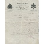 Company correspondence. Letter from J. Sosnowski Arms Factory and Storehouse in Warsaw [1912].