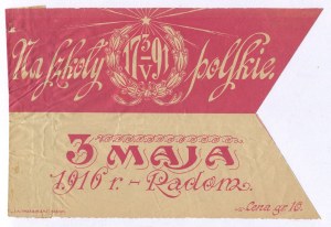 [Leaflet print] Brick for Polish schools. 3 May 1916. Radom