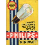 Philips "Miniwatt" direct current radio lamps. Advertising catalog