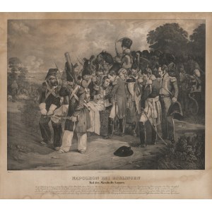 [litografia] HEISLER F. - Napoleon pod Esslingen. Śmierć marszałka Lannesa (Napoleon bei Esslingen. Tod des Marschalls Lannes) [ok. 1850-1860]
