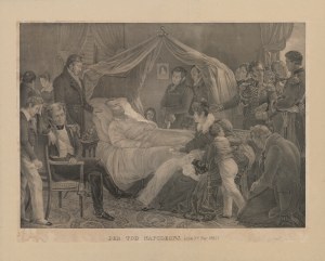 [Lithograph] KNAUTH Heinrich - Death of Napoleon (May 5, 1821). Der tod Napoleons