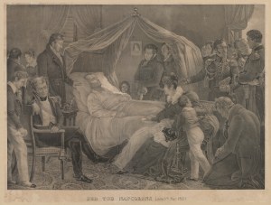 [Lithograph] KNAUTH Heinrich - Death of Napoleon (May 5, 1821). Der tod Napoleons