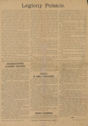 New Polish Legions. Illustrated one-day paper of January 15, 1915