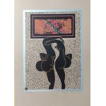 Henryk Plóciennik, Linocut + On beige cardboard