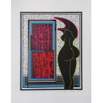 Henryk Plóciennik, Linocut + "Image and Nude" on cardboard, 2007