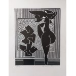 Henryk Plóciennik, Linocut On Cardboard