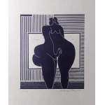 Henryk Plóciennik, Linocut On Cardboard