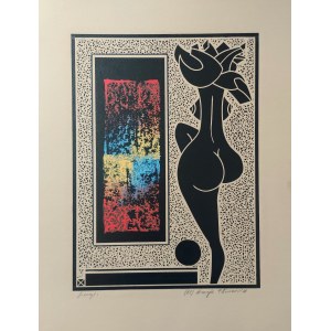Henryk Plóciennik, Linocut + On cardboard