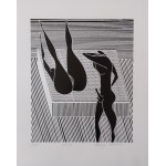 Henryk Plóciennik, Linocut on cardboard "Ero"