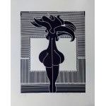 Henryk Plóciennik, Linocut On Cardboard