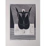 Henryk Plóciennik, Linocut On Cardboard "Ero"