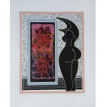 Henryk Plóciennik, Linocut + monotype On cardboard 2012 year