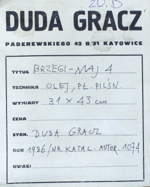 DUDA-GRACZ JERZY, Obraz 1074. Brzegi - maj 4, 1986