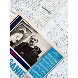 DUDA-GRACZ JERZY, List pisany ręcznie będący odpowiedzią na pytania do wywiadu z 25.12.1988