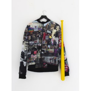 SUROWIEC LUKASZ, Bomber jacket size L and baseball bat from Black bloc series, 2017