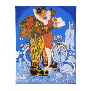 Edward Dwurnik (1943 - 2018), Młody poeta średniego pokolenia, inkografia, 2010