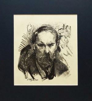 Leon Wyczółkowski (1852 - 1936), Portret prof. Konstantego Laszczki, litografia, 1922