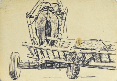 Ludwik MACIĄG (1920-2007), Koń z wozem
