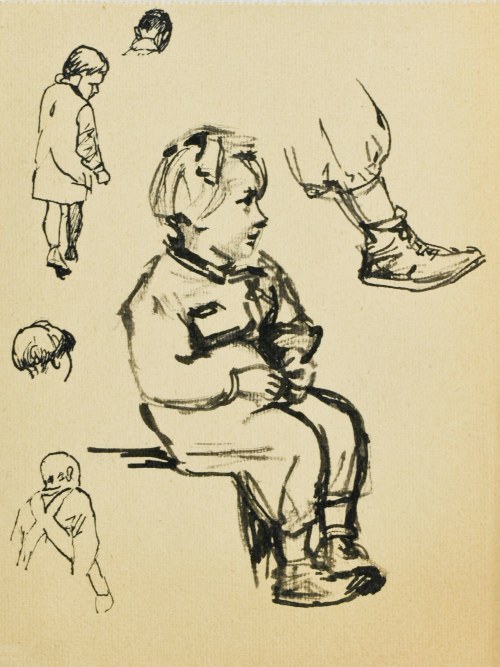 Ludwik MACIĄG (1920-2007), Szkic dzieci