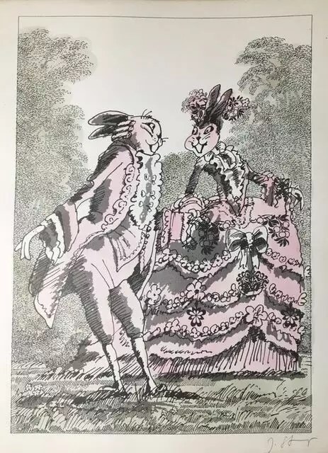 JANUSZ STANNY, Jean de la Fontaine - Bajki, Ilustracje do Bajek Jeana De La Fontaine'a, 1985 r.
