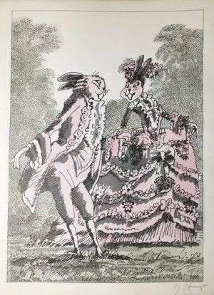 JANUSZ STANNY, Jean de la Fontaine - Bajki, Ilustracje do Bajek Jeana De La Fontaine'a, 1985 r.
