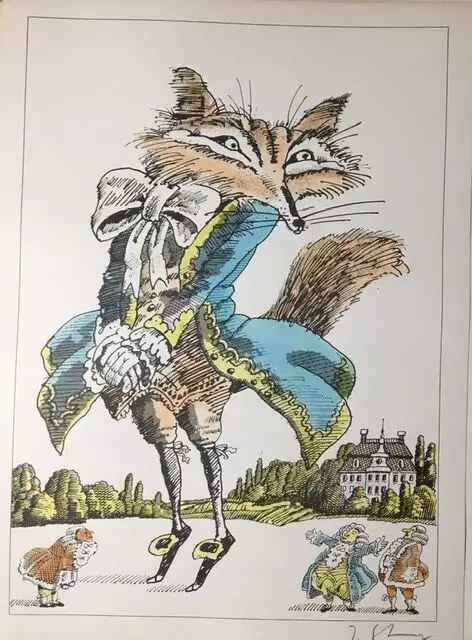 JANUSZ STANNY, Jean de la Fontaine - Bajki, Ilustracje do Bajek Jeana De La Fontaine'a, 1985 r.