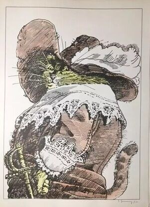 JANUSZ STANNY, Jean de la Fontaine - Bajki, Ilustracje do Bajek Jeana De La Fontaine'a, 1985 r.