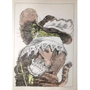 JANUSZ STANNY, Jean de la Fontaine - Bajki, Ilustracje do Bajek Jeana De La Fontaine'a, 1985 r.