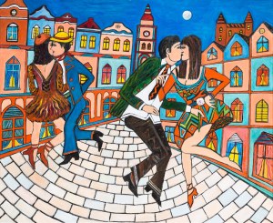 Ewa Wierzuchowska, Dance in the street, 2018